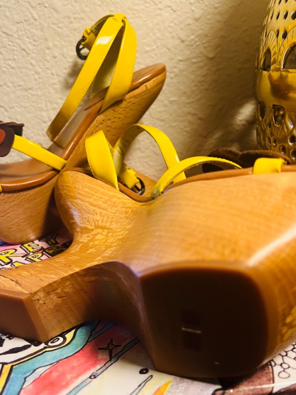 Brand New Jeffrey Campbell Fleurs Wedge. Multi Color - Picture 10 of 13